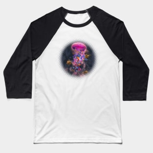 Pink Space Jellyfish Baseball T-Shirt